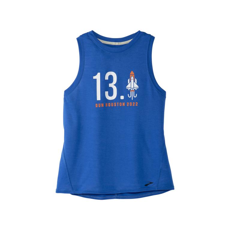 Brooks HOUSTON22 DISTANCE GRAPHIC Running Tank Top Womens Online - Heather Bluetiful/13.1 Rocket (XZ